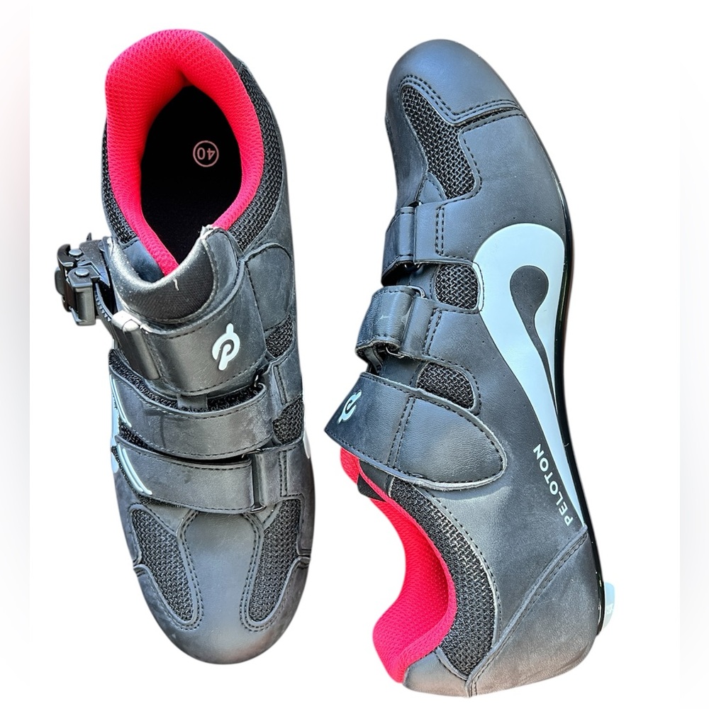 NEW Peloton Black Cycling Shoes Size 40 Indoor Spin Bike Shoes